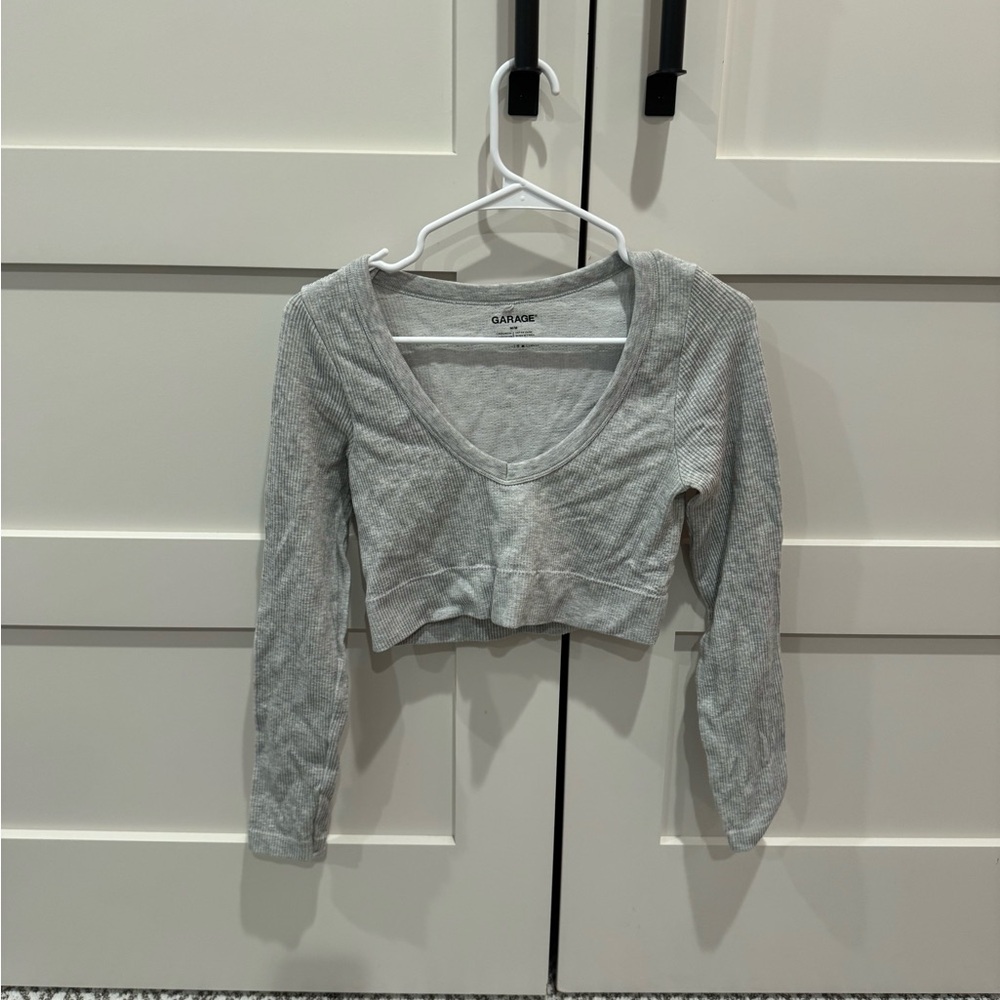 Garage Light Gray Women's Crop Top
